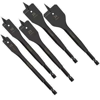 SabreCut Impact Driver Flat Spade Wood Drill Bits X 5 For Dewalt Bosch Makita • £15.99