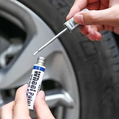 $6.99 • Buy Silver Alloy Wheel Touch Up Repair Paint Pen W/ Brush Curbing Scratch Maker 