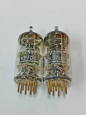 2 X 1962 Wrinkle Glass Mullard E88CC 6922 CV2492 Military Grade Electron Tube • $299.99