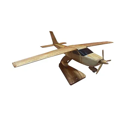 Cessna 177 Cardinal Mahogany Wood Desktop Airplanes Model. • £192.98