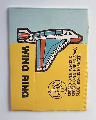 1987 Vintage Cracker Jack Prize Paper Airplane Ring Or Wing Ring Toy  • $4.75