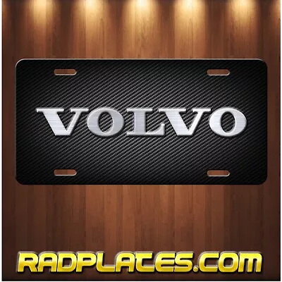 VOLVO Inspired Art On Black Simulated Carbon Fiber Aluminum License Plate • $17.97