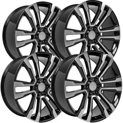 (Set Of 4) OE Wheels CV44 20x9 6x5.5  +24mm Black/Machined Wheels Rims 20  Inch • $999.96