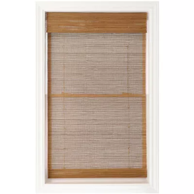 Custom Made Cordless Natural Woven Wood Roman Shade - Choose Exact Size & Color • $88.90