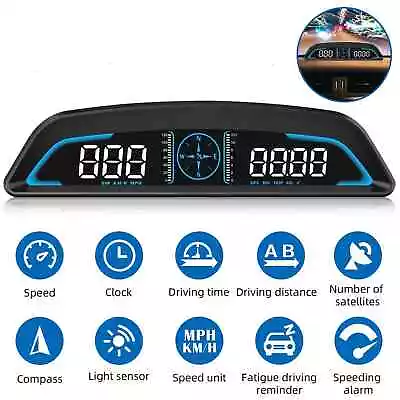 Universal Digital Speedometer GPS Car HUD Head Up Display MPH Overspeed Alarm • $48.99