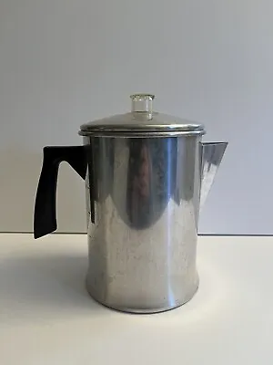 Vintage MIRRO Aluminum Coffee Percolator Pot Maker 9-Cup Stove Top Camping • $22.49