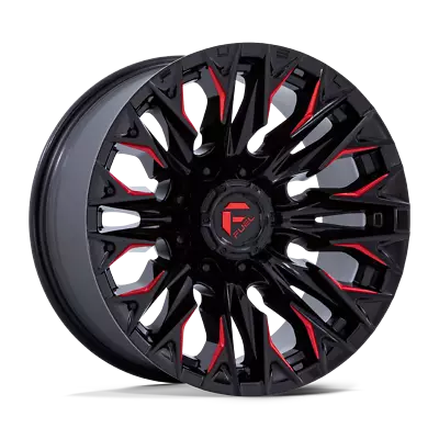 20 Inch Black Red Wheels Rim Ford F250 SuperDuty Fuel Offroad D823 Flame 20x9 1 • $1856