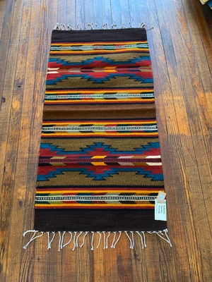 $54.95 • Buy Zapotec Handwoven Wool Rug; 23” X 44”; ZP-110