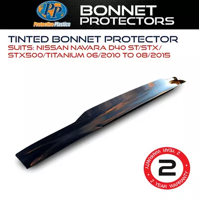 Tinted Bonnet Protector Fits Nissan Navara D40 STX STX500 Titanium 06/10-06/2015 • $116.99