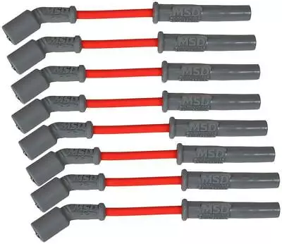 $225.77 • Buy MSD Spark Plug Lead Set 8.5mm Red Holden Commodore V8 LS1 MSD32819