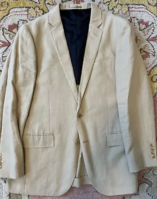 J. Crew Ludlow Baird McNutt Irish Linen Blazer Khaki 38R • $125