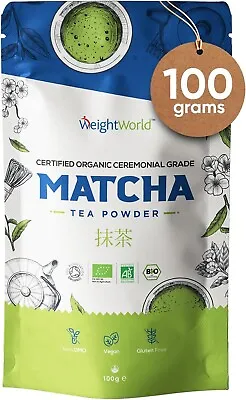 Organic Matcha Japanese Green Tea Powder 100g Detox & Rejuvenate Drink Natural • £10.99