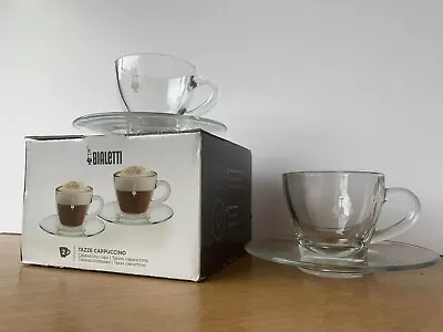 Bialetti Glass Cappuccino Cup & Saucer (set Of 2) • £16.99