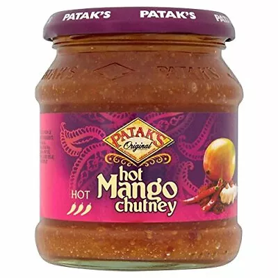 Patak Mango Chutney Hot 340g - A Delicious Hot Mango Chutney - Pack Of 1 • £7.49