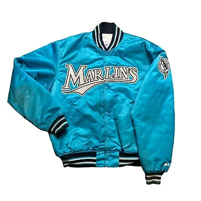 Florida Marlins Vintage Starter MLB Diamond Collection Satin Jacket Adult Sz L • $250