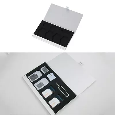  SIM Storage Holder Case With 7 Slots For SIM And Micro SIM Pin Holder Travel • $5.50