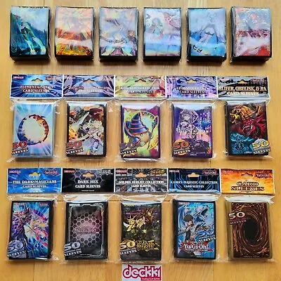 YuGiOh! | Card Sleeves Selection | 50-70 Sleeves | Brand New & Sealed | Konami • £7.50