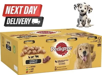 Mixed Meat In Gravy Tins Cans X 400G Pedigree Adult Wet Dog 12 X 400g Food  • £27.99