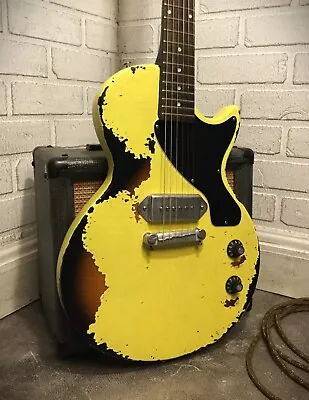 Relic Epiphone Les Paul Junior TV Yellow Electric Guitar By Nate's Relic Guitars • $750