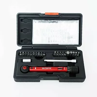 DLC 1/4  3-16Nm Reversible Window Scale Aluminum Mini Torque Wrench Set  - Red • $79.90