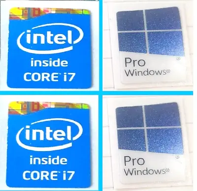 Pro Windows 11 Sticker + Intel Core I7 Blue Laptop Computer NUC Badge QTY 1 • £3.99