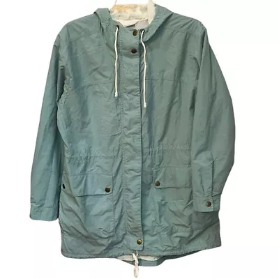 Columbia PFG Hooded Long Sleeve Rain Wind Jacket Mint Green Size Large • $28