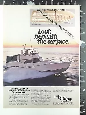 1986 ADVERTISEMENT For Viking 48 Motor Yacht Boat • $13.50