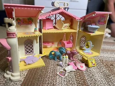 Vintage My Little Pony Lullabye Nursery W/ 2 PONIES & LOTS Of Accessories • $85