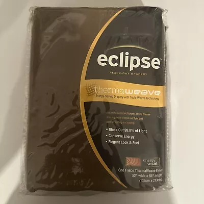 Eclipse Thermal Triple Weave Black-Out Drapery 52 X 84 Blocks 99.8% Light • $18.88