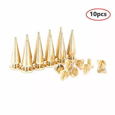 10Set 10*26MM Cone Spikes Punk Rivets Stud Screw Back Spikes For Leather Bags • $9.99