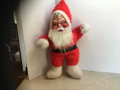 Vintage Christmas Rubber Face Santa Claus  Doll 18” • $50