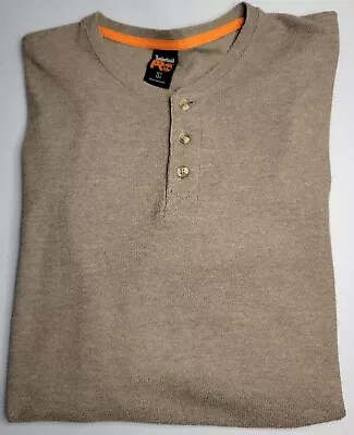 Mens Timberland Pro Long Sleeve Henley Thermal Shirt Size Large - EUC • $15.99