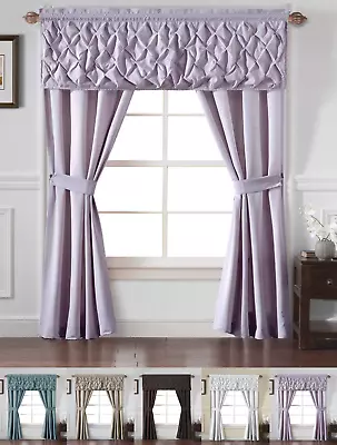 $18.99 • Buy Alcove Home Carmen Complete 5 Pc. Window In A Bag Curtain Set - Assorted Colors