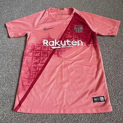 Nike Youth 2018/19 FC Barcelona Rakuten Soccer Jersey Youth Size Medium • $29