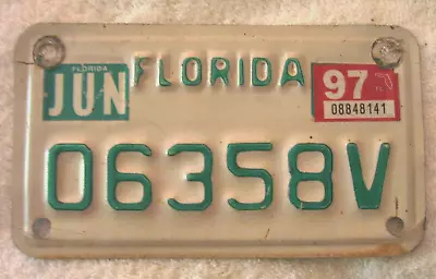 Vintage Florida Motorcycle License Plate / #06358v • $8.50