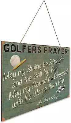 Golfer'S Prayer Golf Golfing Game Wood Plaque Wooden Wall Sign Home Decoration R • $21