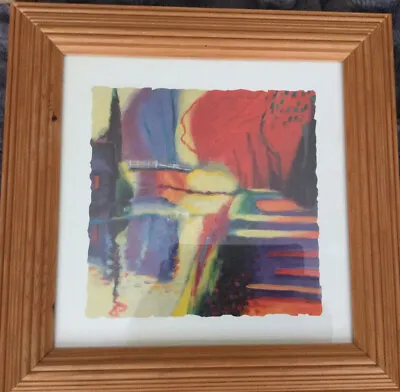 Small Ikea Abstract Contemporary Colourful Framed Print 22 X 22 Cm • £9.99