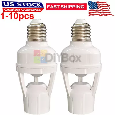 1-10X PIR Human Induction Motion Sensor LED Lamp Socket Base E27 Lamp Holder US • $10.12