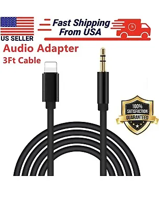 For IPhone 7 8 X XR 11 12 13 Pro Max 8 Pin To 3.5mm AUX Audio Car Adapter Cord • $3.71