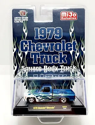 M2 Machines 1:64 1979 Chevrolet Silverado Square Body Truck Blue W/ Flames Mijo • $11.99