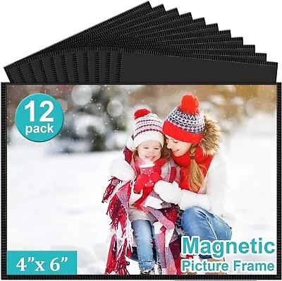 12 Pack Magnetic Photo Sleeves 4x6 Picture Holder Wall Decoration Fridge Magnet • $8.93