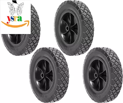 4 Pack 8 Inch Solid Rubber Wheels Hand Truck Wheel Replacement Rubber Tire Rep • $40.99