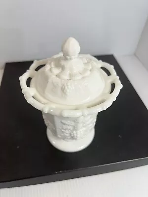 Westmoreland Milk Glass Sugar Bowl - In Excellent Condition - 7” Tall • $14