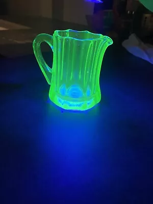 Uranium Glass/ Vaseline Glass Jug • £16