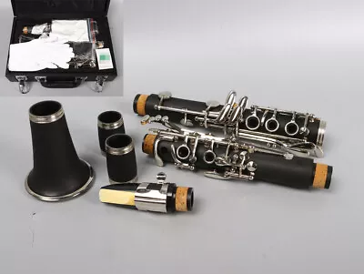 New Advance C Key Clarinet Ebonite Wood Nickel Plated Key Two Barrels With Case • $141.48