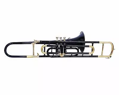 TROMBONE Bb PITCH BLACK WITH FREE CASE Sale On • $213.82