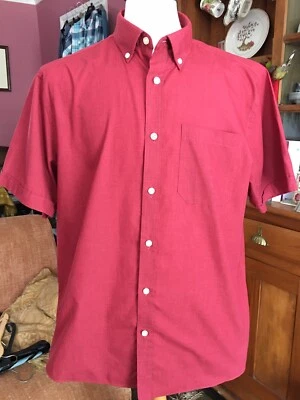 £4 • Buy Atlantic Bay Short Sleeved Casual Shirt. Large. Red. Button Down