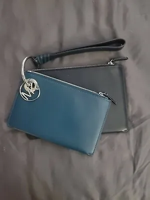 NWOT Michael Kors Large Double Clutch Admiral/luxe/silver • $49