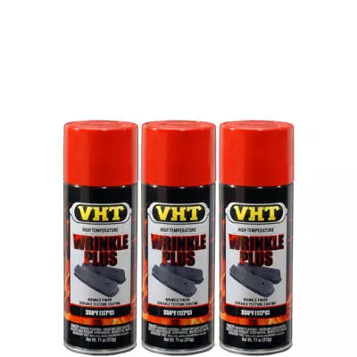 VHT Paint VHTSP204 (3-PACK); Wrinkle Plus 11oz Aerosol Red 350�F Intermittent • $45