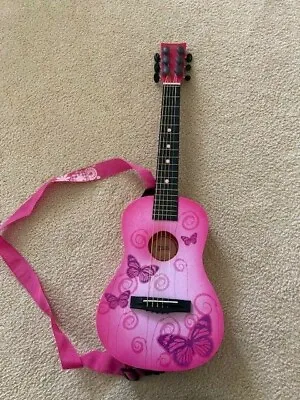 $37.99 • Buy First Act Discovery Pink Guitar With Butterflies